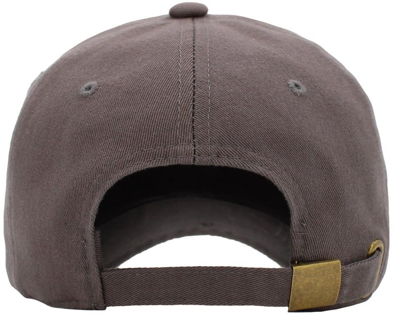 KBETHOS KB-LOW DGY Classic Cotton Dad Hat Adjustable Plain Cap. Polo Style Low Profile (Unstructured) (Classic) Dark Gray Adjustable - Image 3